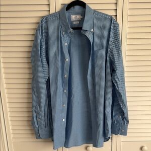 Souther Tide Blue Checkered Men's Shirt